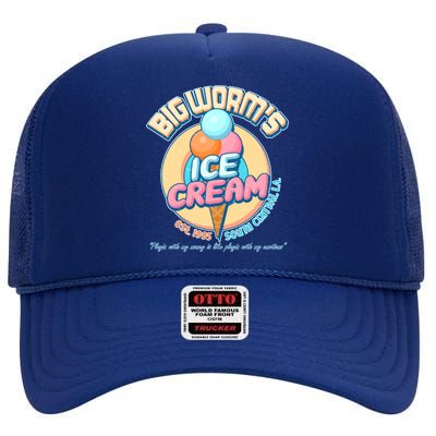 Big Worm's Ice Cream Est 1995 High Crown Mesh Back Trucker Hat