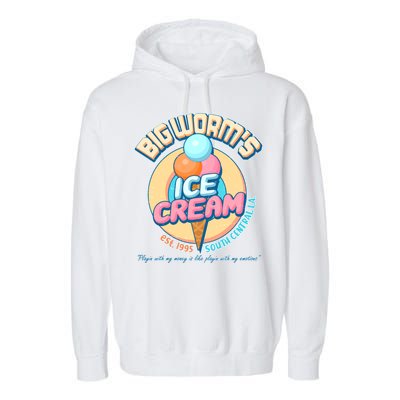 Big Worm's Ice Cream Est 1995 Garment-Dyed Fleece Hoodie