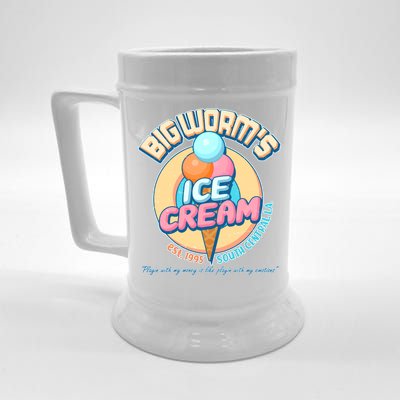 Big Worm's Ice Cream Est 1995 Beer Stein