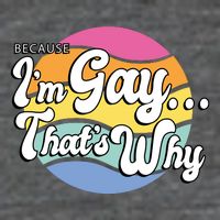 Because I'm Gay That's Why Funny LGBT T-Shirt