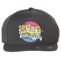 Because I'm Gay That's Why Funny LGBT Wool Snapback Cap