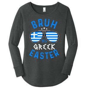 Bruh Its Greek Easter Sunglasses Greek Women's Perfect Tri Tunic Long Sleeve Shirt