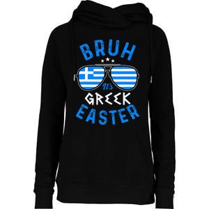 Bruh Its Greek Easter Sunglasses Greek Womens Funnel Neck Pullover Hood