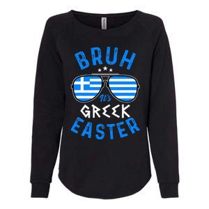 Bruh Its Greek Easter Sunglasses Greek Womens California Wash Sweatshirt