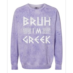 Bruh IM Greek Funny Ancient Greek Festival Greek Colorblast Crewneck Sweatshirt