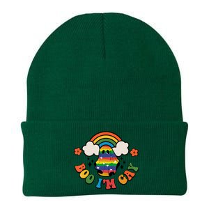 Boo I'm Gay Halloween Lgbtq Pride Ally Coming Out Day Knit Cap Winter Beanie