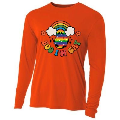 Boo I'm Gay Halloween Lgbtq Pride Ally Coming Out Day Cooling Performance Long Sleeve Crew