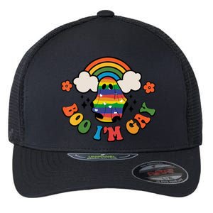 Boo I'm Gay Halloween Lgbtq Pride Ally Coming Out Day Flexfit Unipanel Trucker Cap