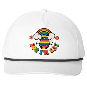 Boo I'm Gay Halloween Lgbtq Pride Ally Coming Out Day Snapback Five-Panel Rope Hat