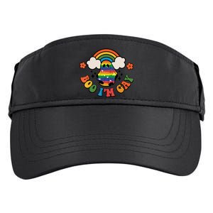 Boo I'm Gay Halloween Lgbtq Pride Ally Coming Out Day Adult Drive Performance Visor