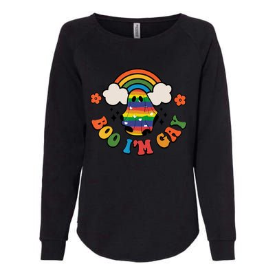 Boo I'm Gay Halloween Lgbtq Pride Ally Coming Out Day Womens California Wash Sweatshirt