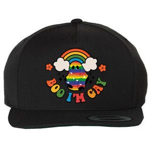 Boo I'm Gay Halloween Lgbtq Pride Ally Coming Out Day Wool Snapback Cap