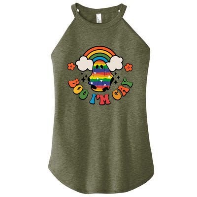 Boo I'm Gay Halloween Lgbtq Pride Ally Coming Out Day Women's Perfect Tri Rocker Tank