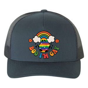 Boo I'm Gay Halloween Lgbtq Pride Ally Coming Out Day Yupoong Adult 5-Panel Trucker Hat