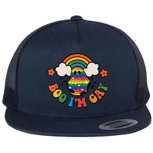 Boo I'm Gay Halloween Lgbtq Pride Ally Coming Out Day Flat Bill Trucker Hat