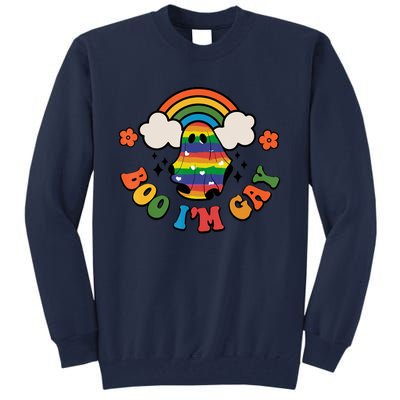 Boo I'm Gay Halloween Lgbtq Pride Ally Coming Out Day Tall Sweatshirt