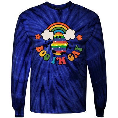 Boo I'm Gay Halloween Lgbtq Pride Ally Coming Out Day Tie-Dye Long Sleeve Shirt