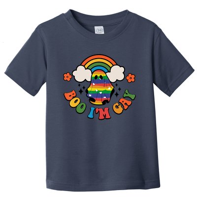 Boo I'm Gay Halloween Lgbtq Pride Ally Coming Out Day Toddler T-Shirt