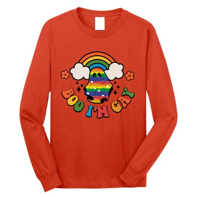 Boo I'm Gay Halloween Lgbtq Pride Ally Coming Out Day Long Sleeve Shirt