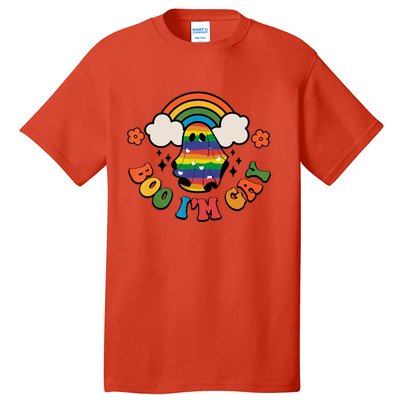 Boo I'm Gay Halloween Lgbtq Pride Ally Coming Out Day Tall T-Shirt