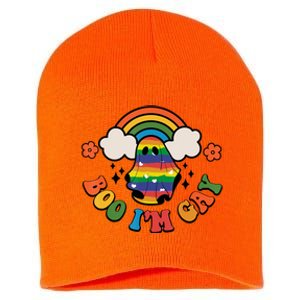 Boo I'm Gay Halloween Lgbtq Pride Ally Coming Out Day Short Acrylic Beanie