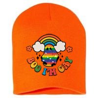 Boo I'm Gay Halloween Lgbtq Pride Ally Coming Out Day Short Acrylic Beanie