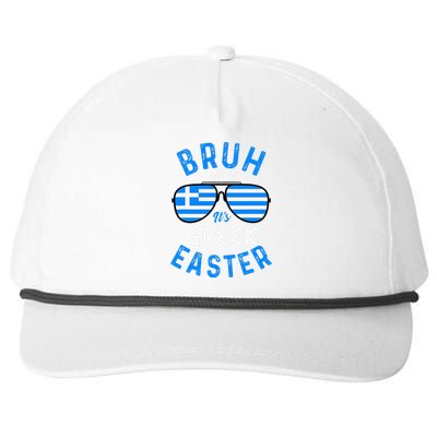 Bruh ItS Greek Easter Funny Retro Sunglasses Greek Easter Snapback Five-Panel Rope Hat