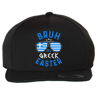 Bruh ItS Greek Easter Funny Retro Sunglasses Greek Easter Wool Snapback Cap