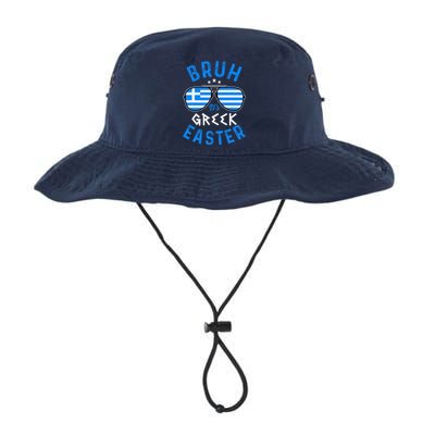 Bruh ItS Greek Easter Funny Retro Sunglasses Greek Easter Legacy Cool Fit Booney Bucket Hat