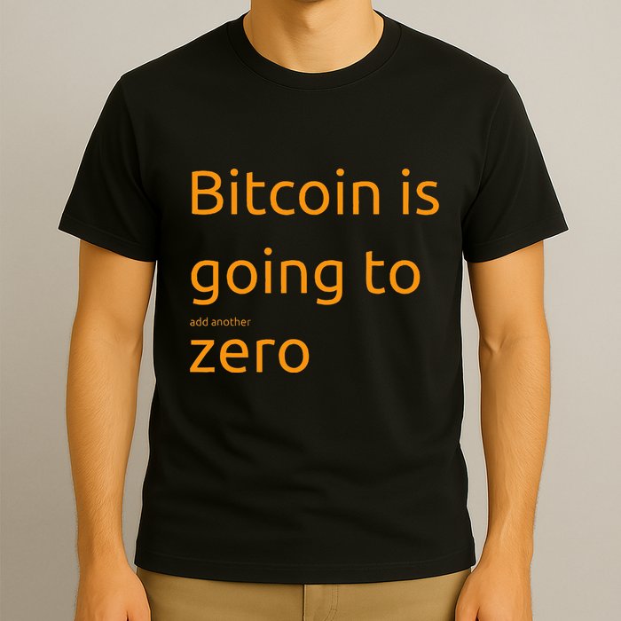 Bitcoin Is Going To Add Another Zero Hidden Message Black T-Shirt