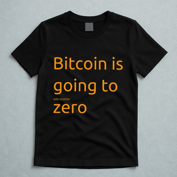 Bitcoin Is Going To Add Another Zero Hidden Message Black T-Shirt