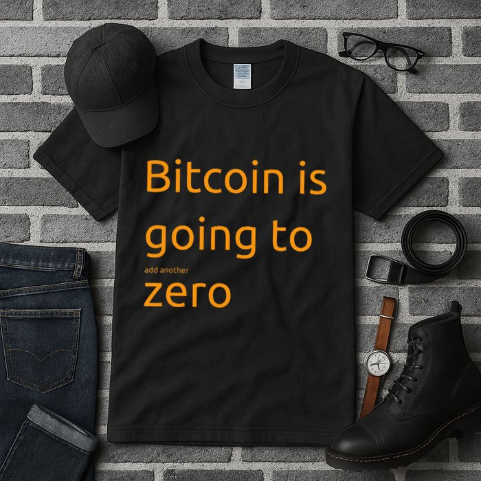 Bitcoin Is Going To Add Another Zero Hidden Message Black Tall T-Shirt