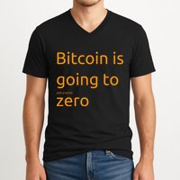 Bitcoin Is Going To Add Another Zero Hidden Message Black V-Neck T-Shirt