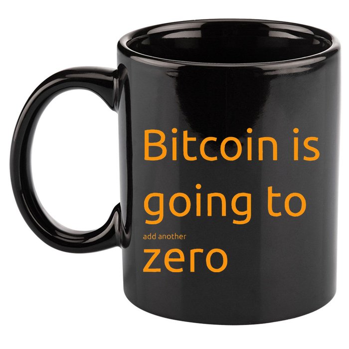 Bitcoin Is Going To Add Another Zero Hidden Message Black 11oz C Handle Ceramic Mug
