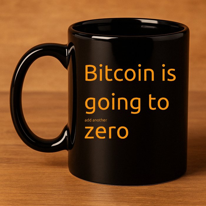 Bitcoin Is Going To Add Another Zero Hidden Message Black 11oz C Handle Ceramic Mug