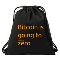 Bitcoin Is Going To Add Another Zero Hidden Message Black Drawstring Bag