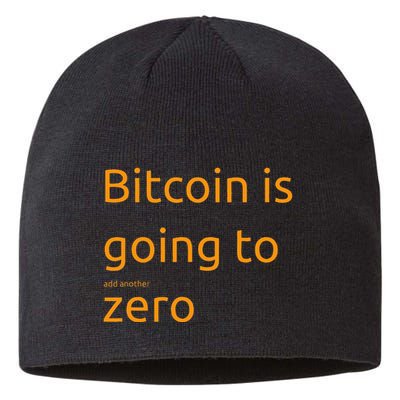 Bitcoin Is Going To Add Another Zero Hidden Message Black Sustainable Beanie