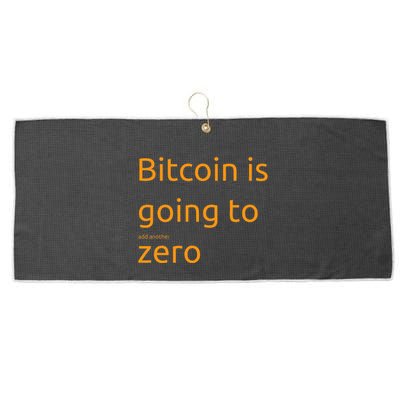 Bitcoin Is Going To Add Another Zero Hidden Message Black Large Microfiber Waffle Golf Towel