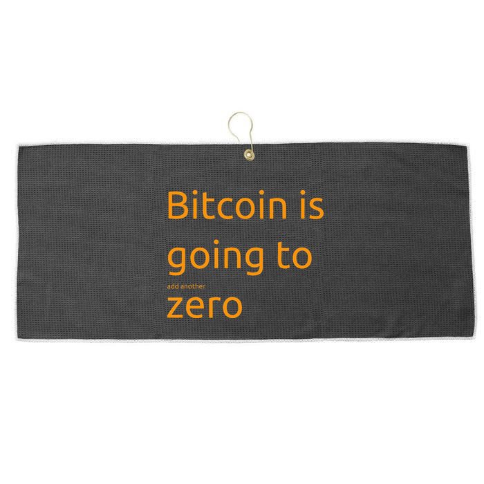 Bitcoin Is Going To Add Another Zero Hidden Message Black Large Microfiber Waffle Golf Towel