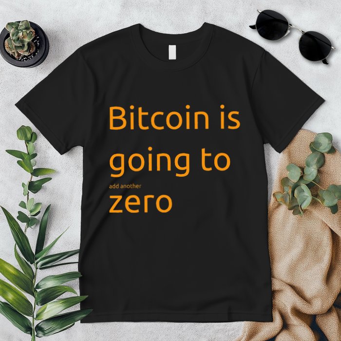 Bitcoin Is Going To Add Another Zero Hidden Message Black Premium T-Shirt