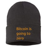 Bitcoin Is Going To Add Another Zero Hidden Message Black Sustainable Knit Beanie
