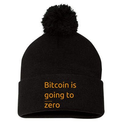 Bitcoin Is Going To Add Another Zero Hidden Message Black Pom Pom 12in Knit Beanie