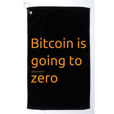 Bitcoin Is Going To Add Another Zero Hidden Message Black Golf Towel