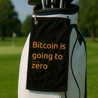 Bitcoin Is Going To Add Another Zero Hidden Message Black Golf Towel