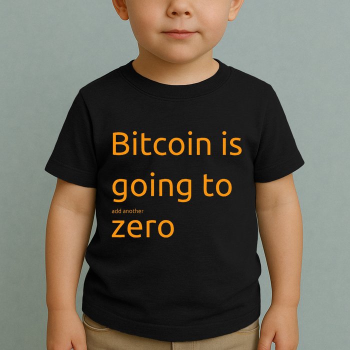 Bitcoin Is Going To Add Another Zero Hidden Message Black Toddler T-Shirt