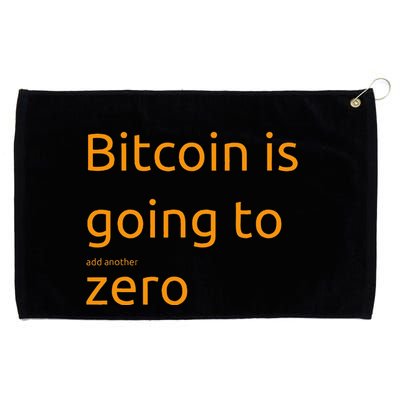 Bitcoin Is Going To Add Another Zero Hidden Message Black Grommeted Golf Towel