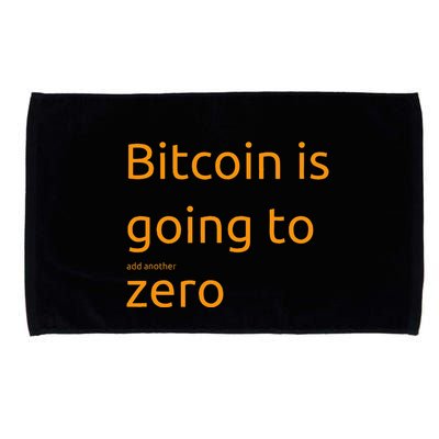Bitcoin Is Going To Add Another Zero Hidden Message Black Microfiber Hand Towel