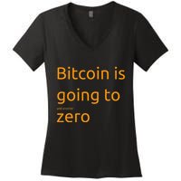 Bitcoin Is Going To Add Another Zero Hidden Message Black Women's V-Neck T-Shirt