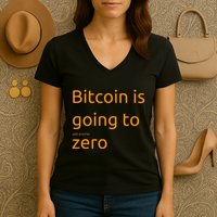 Bitcoin Is Going To Add Another Zero Hidden Message Black Women's V-Neck T-Shirt