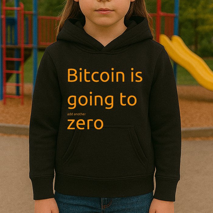 Bitcoin Is Going To Add Another Zero Hidden Message Black Kids Hoodie